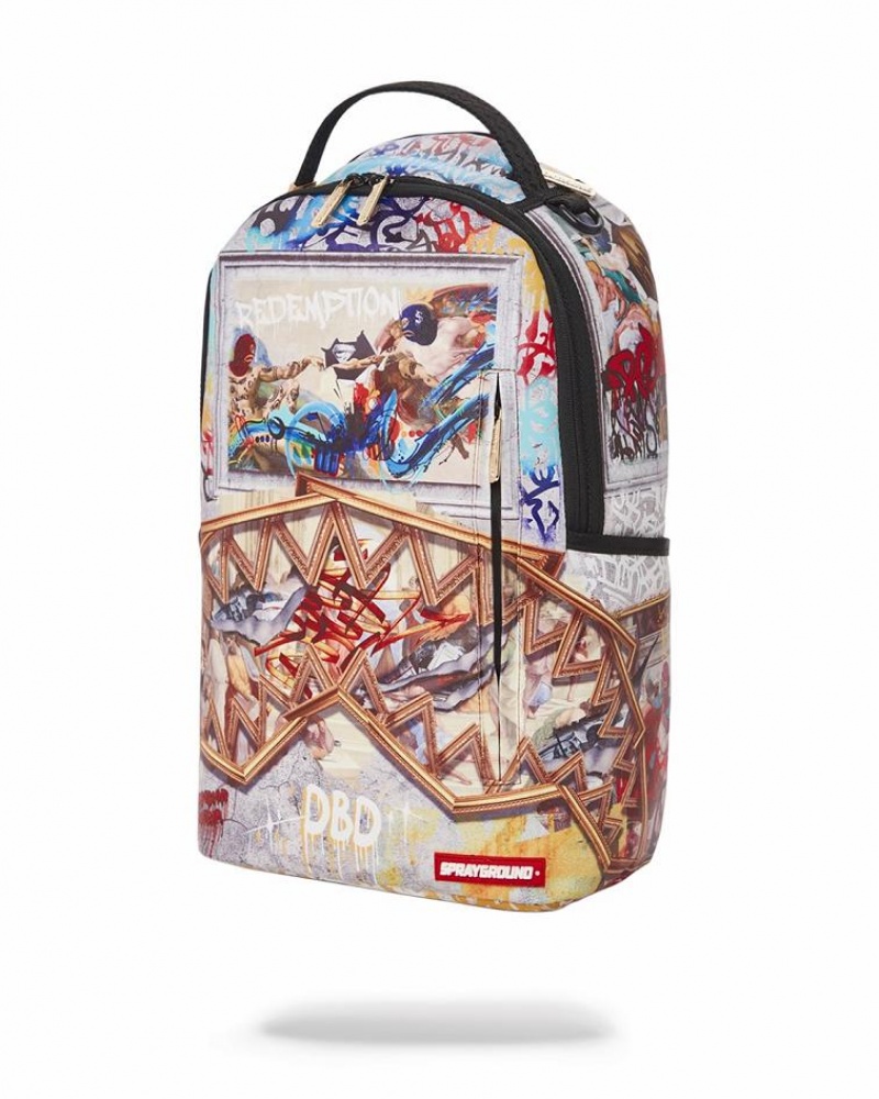 Multicolor Men's Sprayground Museum Of Backpacks | ZOQJ80769