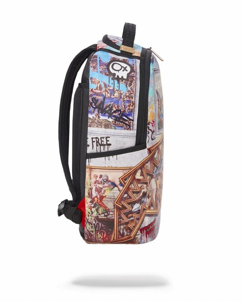 Multicolor Men's Sprayground Museum Of Backpacks | ZOQJ80769