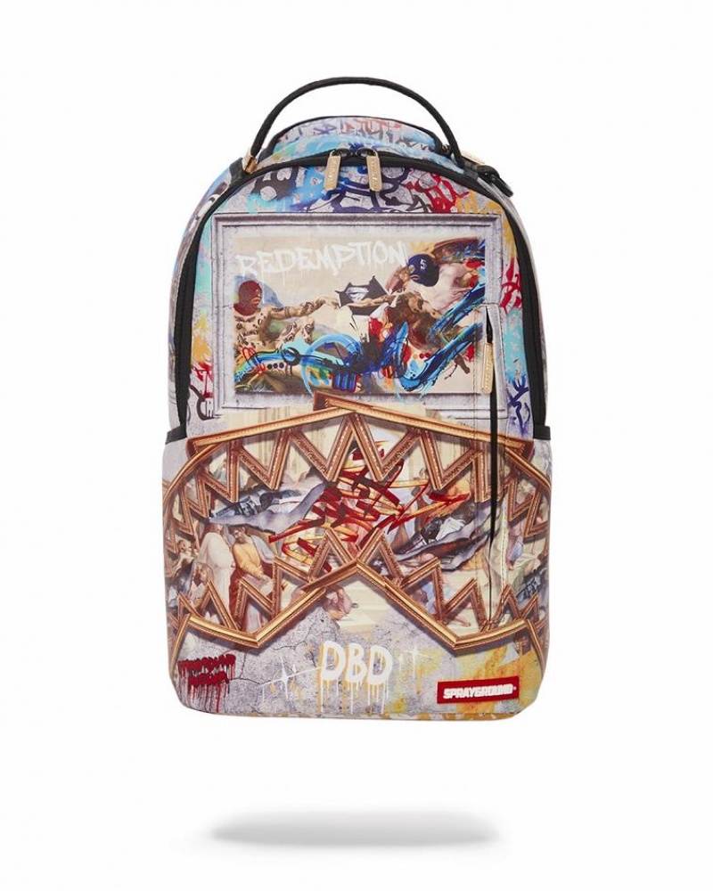 Multicolor Men\'s Sprayground Museum Of Backpacks | ZOQJ80769