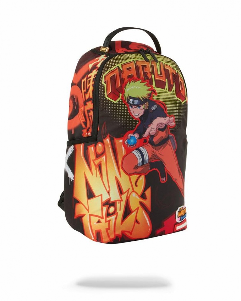 Multicolor Men's Sprayground Naruto Backpacks | IAOQ82143