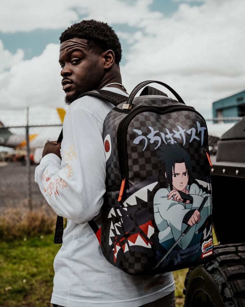 Multicolor Men's Sprayground Naruto Sasuke Backpacks | LWFZ16359