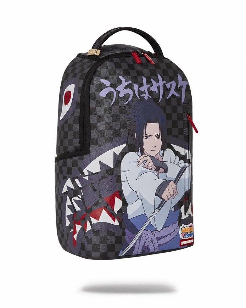 Multicolor Men's Sprayground Naruto Sasuke Backpacks | LWFZ16359