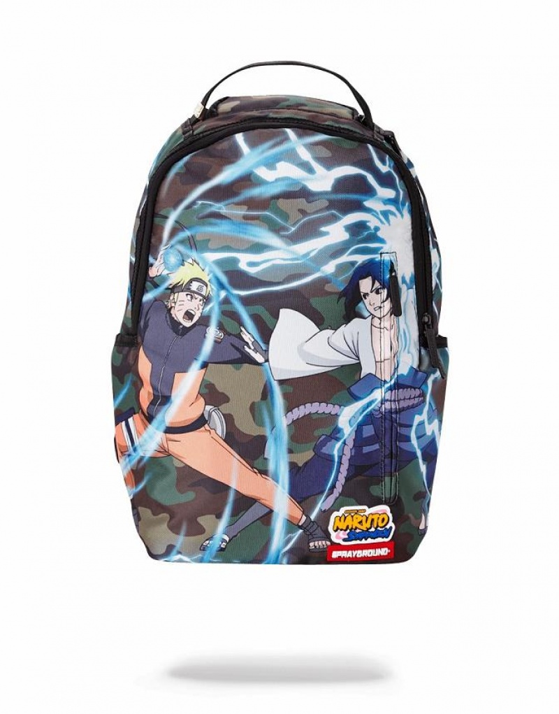 Multicolor Men\'s Sprayground Naruto Vs. Sasuke Backpacks | VHTK29863