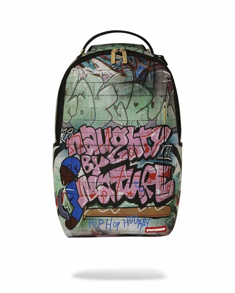 Multicolor Men\'s Sprayground Naughty By Nature Backpacks | XQWF34890