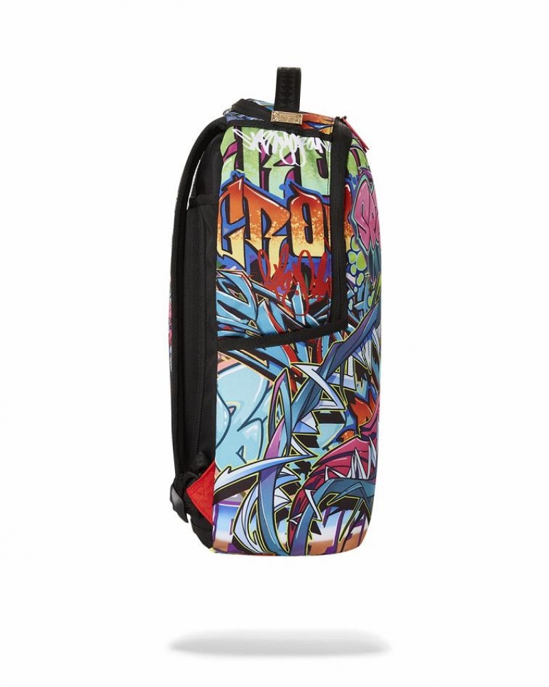 Multicolor Men's Sprayground Next Stop Backpacks | UKSE56407