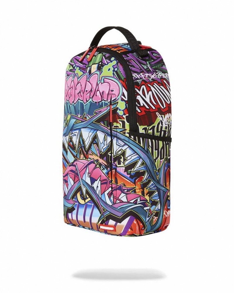 Multicolor Men's Sprayground Next Stop Backpacks | UKSE56407