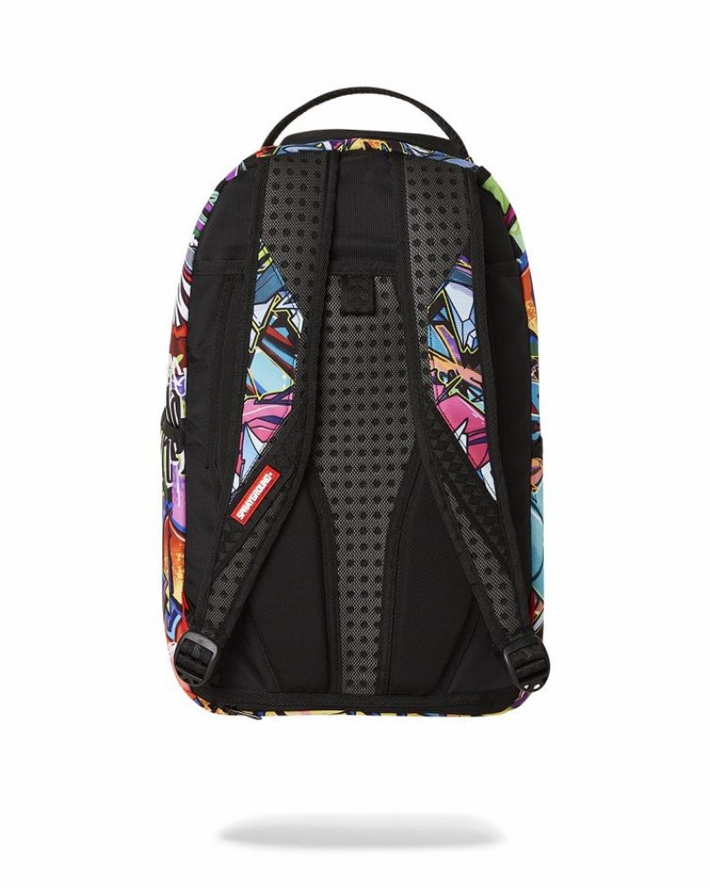 Multicolor Men's Sprayground Next Stop Backpacks | UKSE56407