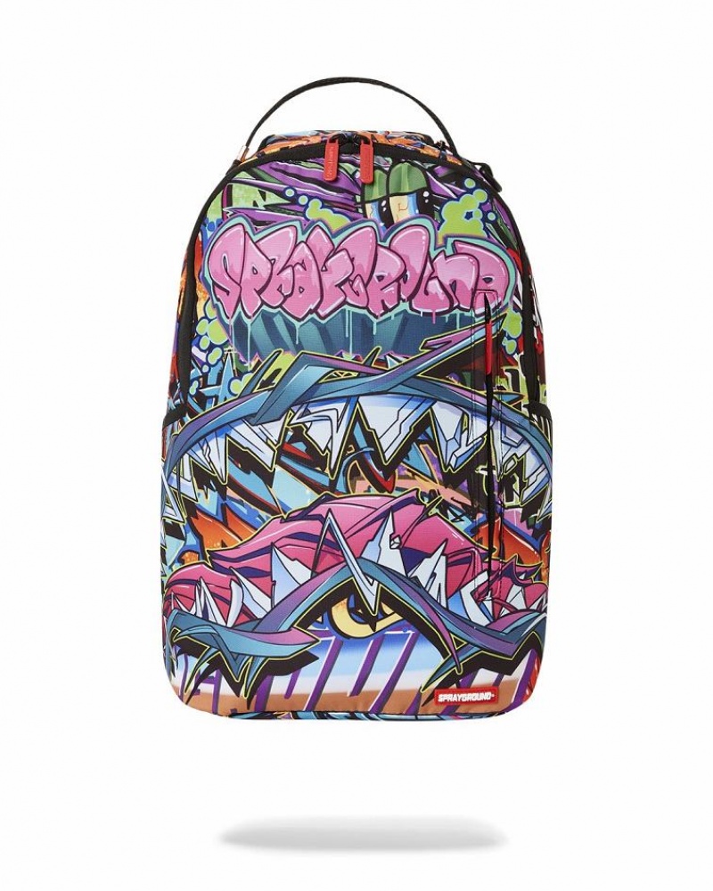 Multicolor Men\'s Sprayground Next Stop Backpacks | UKSE56407