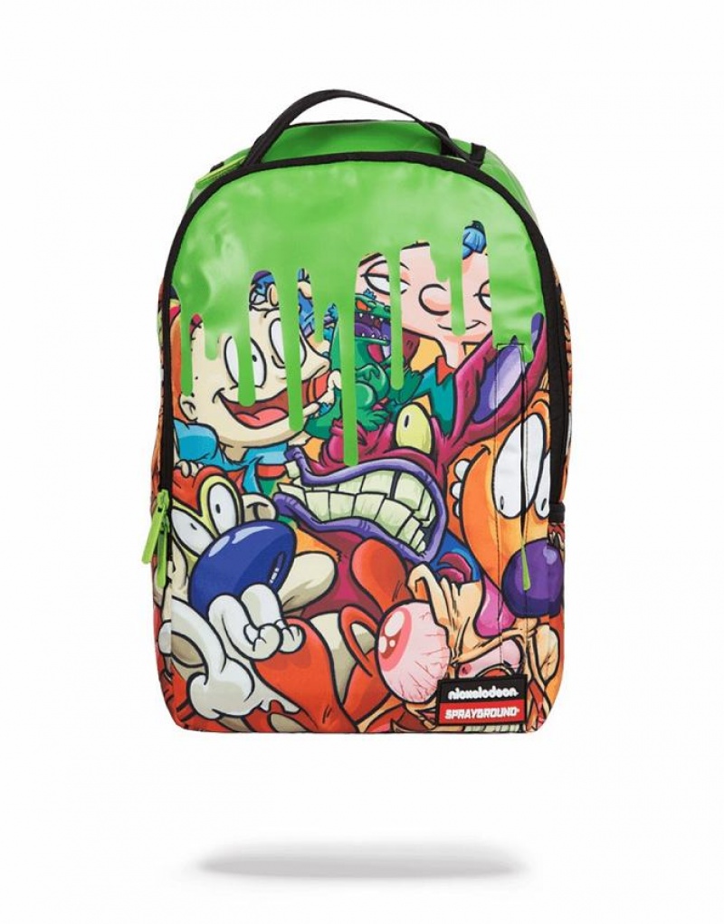 Multicolor Men\'s Sprayground Nickelodeon 90\'s Slime Backpacks | NEPU09487