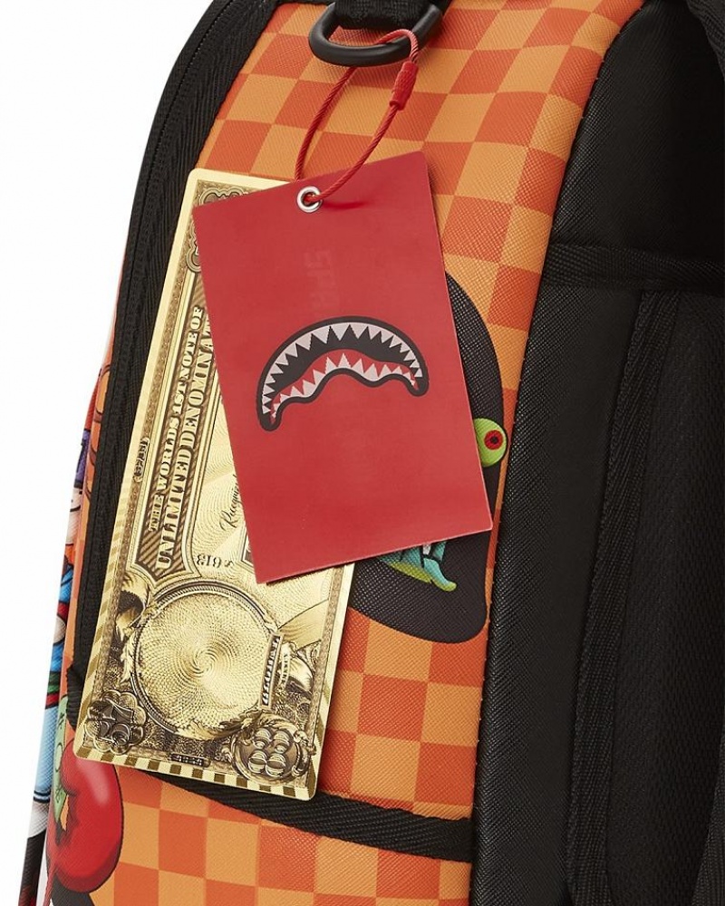 Multicolor Men's Sprayground Nickelodeon Shark Backpacks | TMES40362