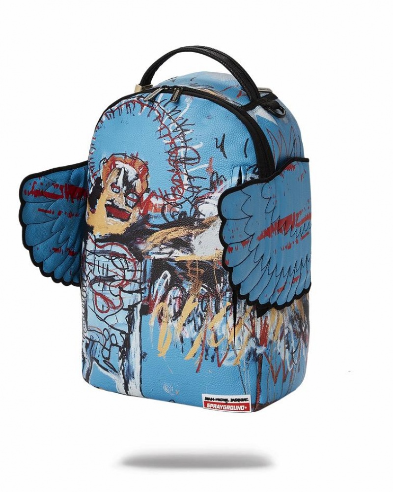 Multicolor Men's Sprayground Official Basquiat Backpacks | IHCS01769