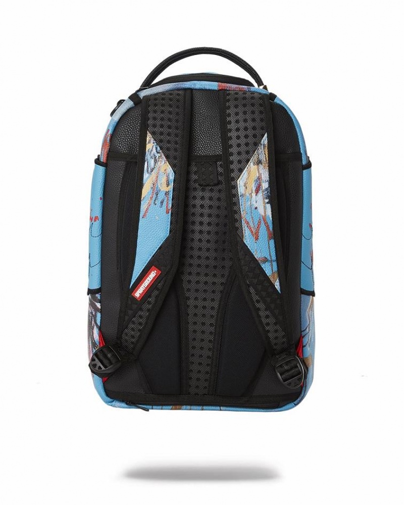 Multicolor Men's Sprayground Official Basquiat Backpacks | IHCS01769