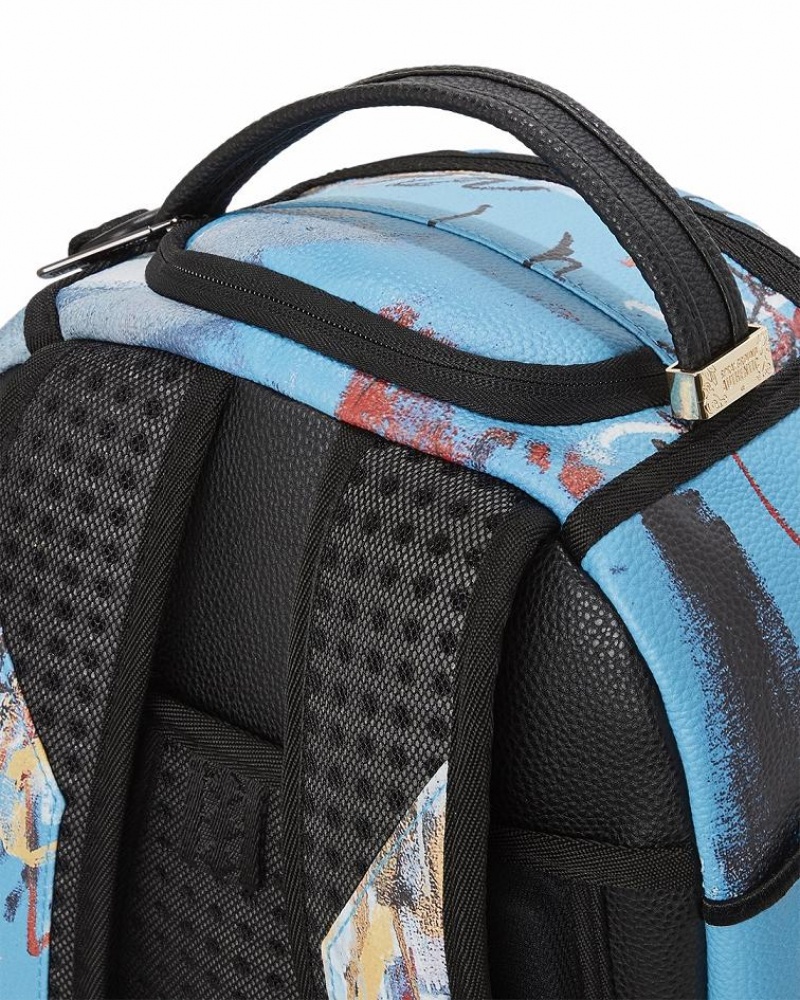 Multicolor Men's Sprayground Official Basquiat Backpacks | IHCS01769