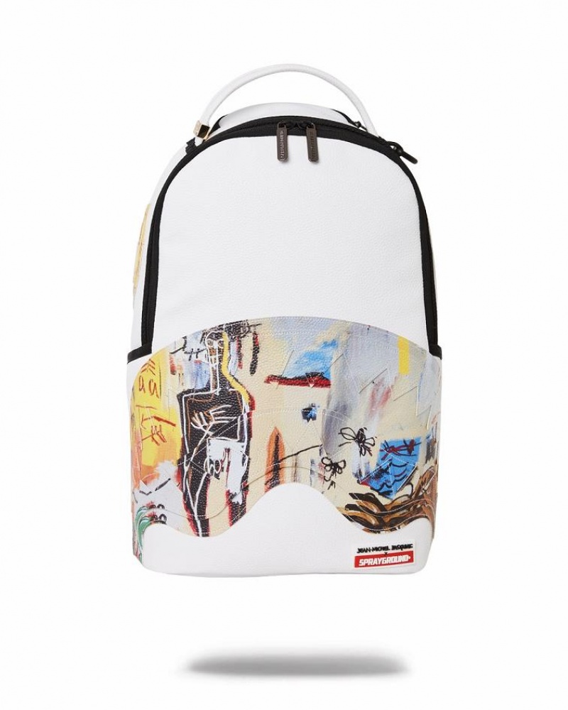 Multicolor Men\'s Sprayground Official Basquiat Backpacks | BUZA09426