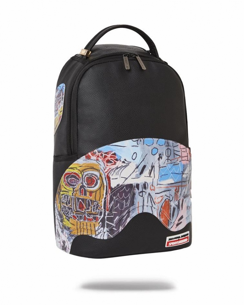 Multicolor Men's Sprayground Official Basquiat Backpacks | EBPG78245