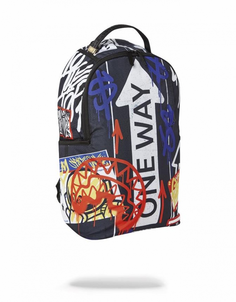 Multicolor Men's Sprayground On My Way Up Backpacks | BJVX61425