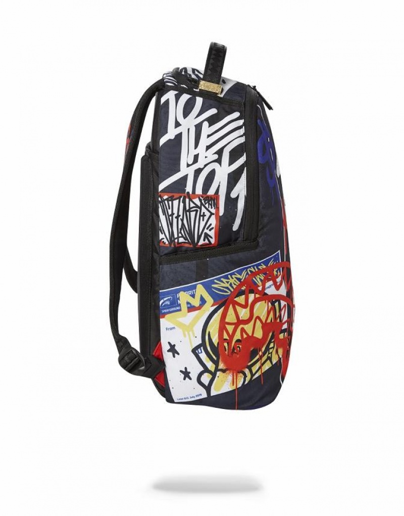 Multicolor Men's Sprayground On My Way Up Backpacks | BJVX61425