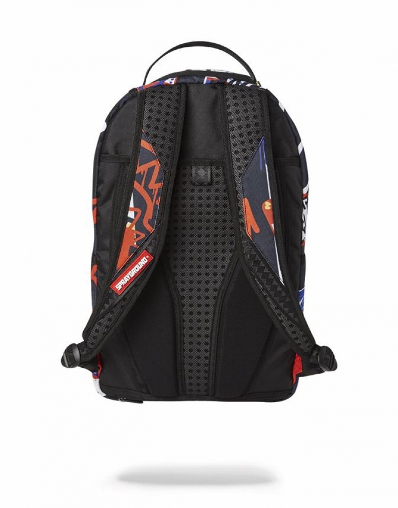 Multicolor Men's Sprayground On My Way Up Backpacks | BJVX61425