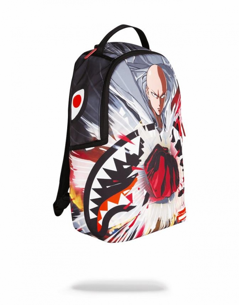 Multicolor Men's Sprayground One Punch Man Shark Backpacks | HNTV52473