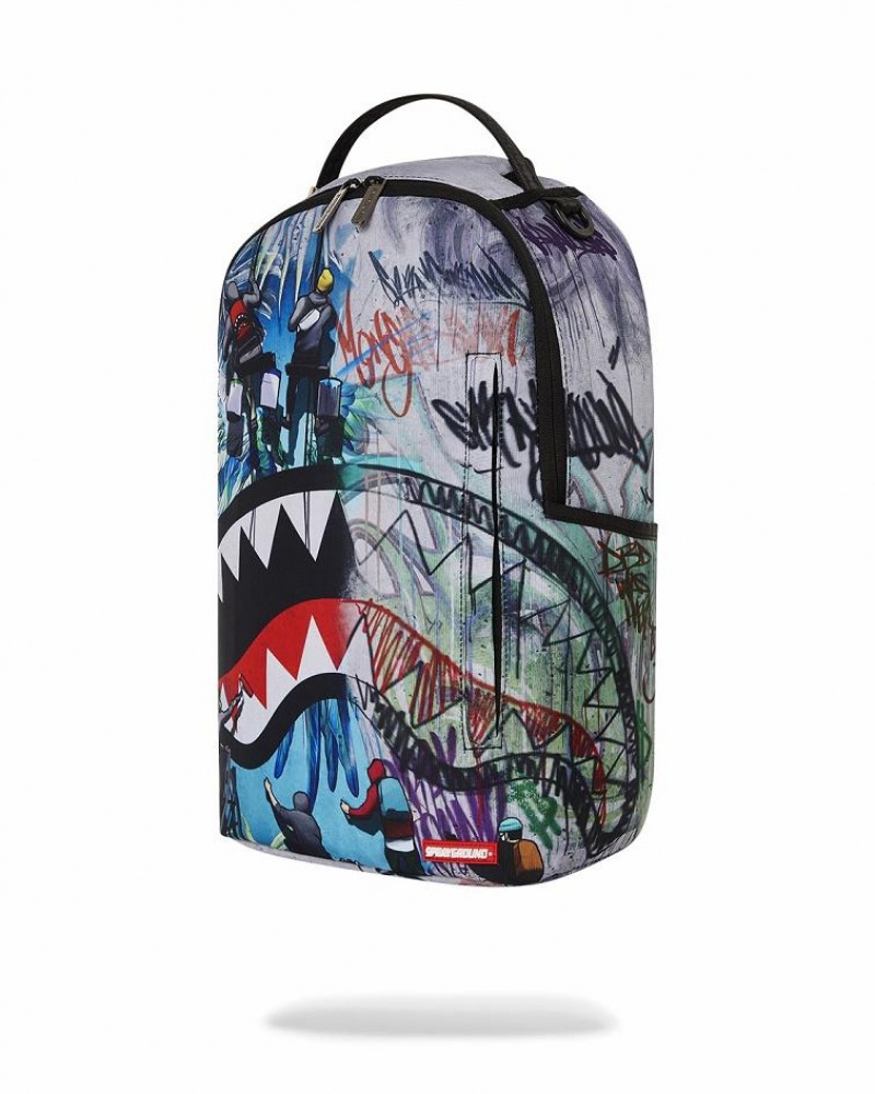 Multicolor Men's Sprayground Paint & Prosper Backpacks | VGZY97850