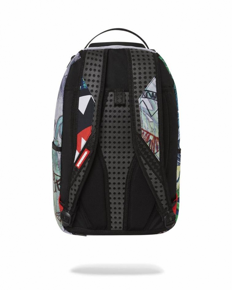 Multicolor Men's Sprayground Paint & Prosper Backpacks | VGZY97850