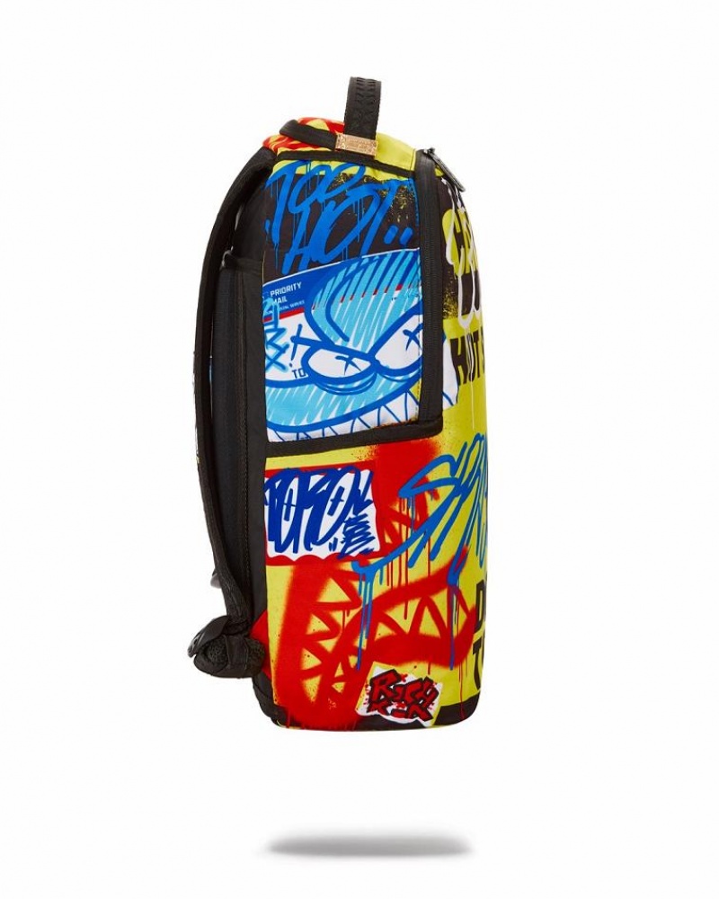 Multicolor Men's Sprayground Pay No Attention Backpacks | SLUT70612