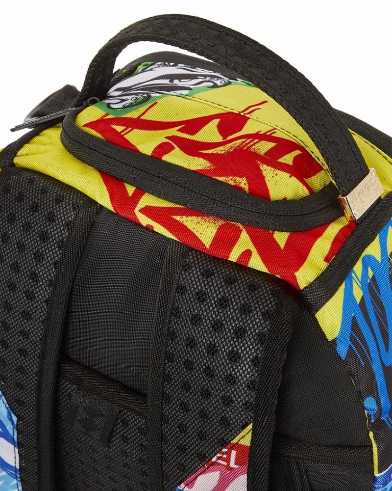 Multicolor Men's Sprayground Pay No Attention Backpacks | SLUT70612