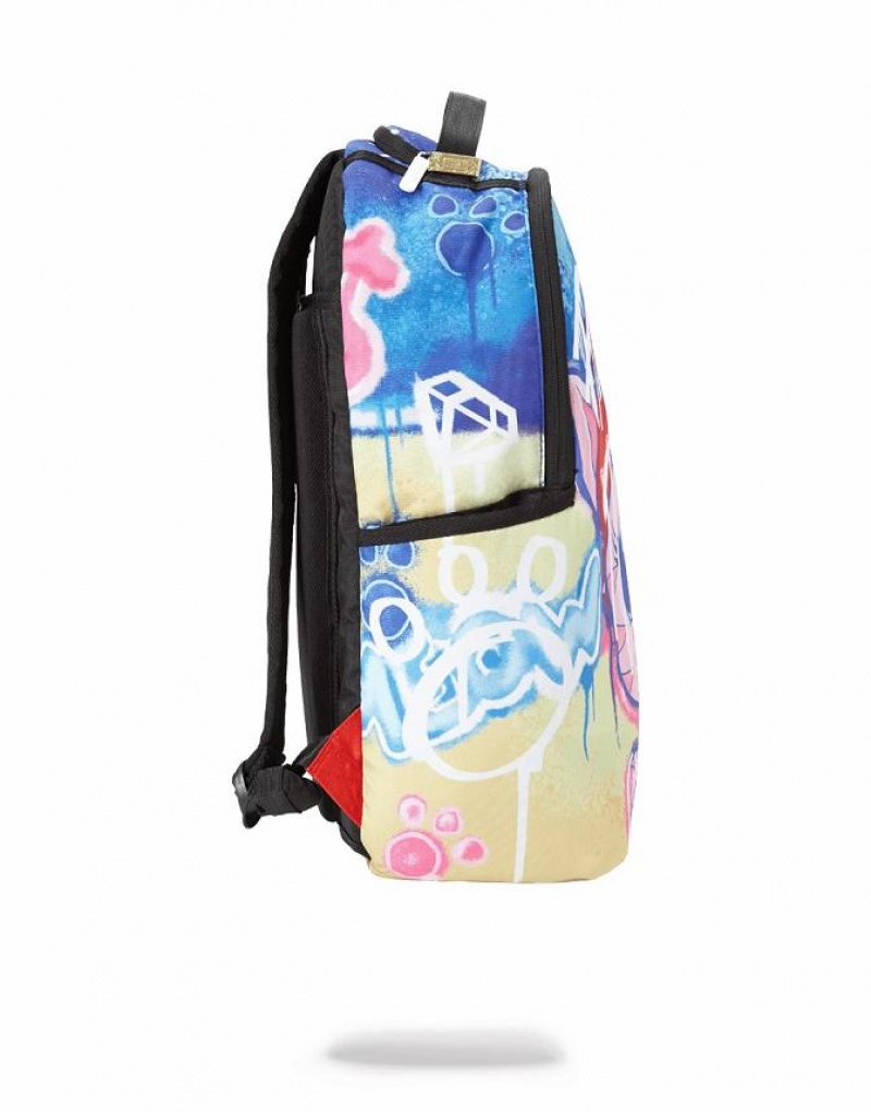 Multicolor Men's Sprayground Pay Up Backpacks | RZNI51498