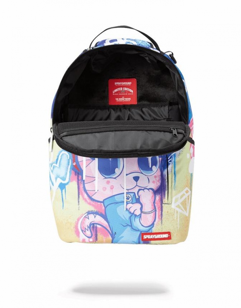 Multicolor Men's Sprayground Pay Up Backpacks | RZNI51498