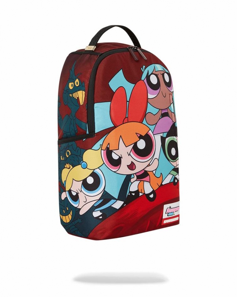 Multicolor Men's Sprayground Powerpuff Backpacks | DYNE74895