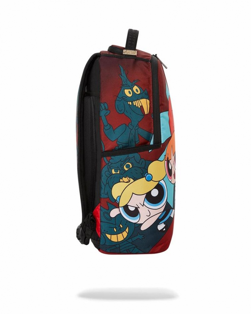 Multicolor Men's Sprayground Powerpuff Backpacks | DYNE74895