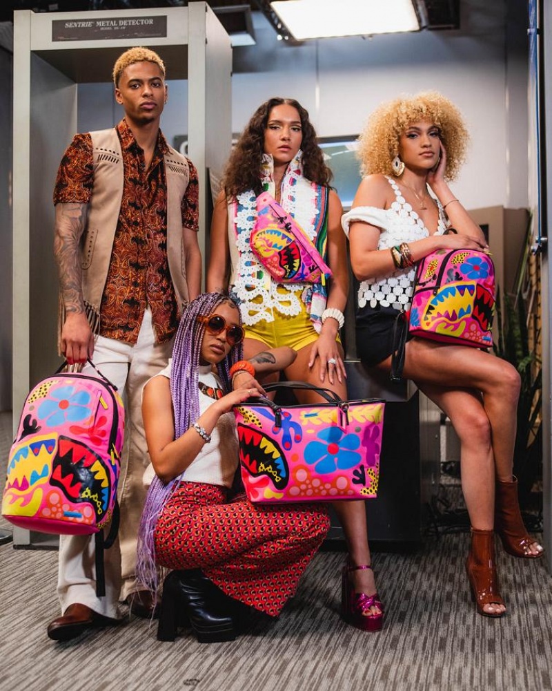 Multicolor Men's Sprayground Psychedelic Voyage Backpacks | GMDR71620