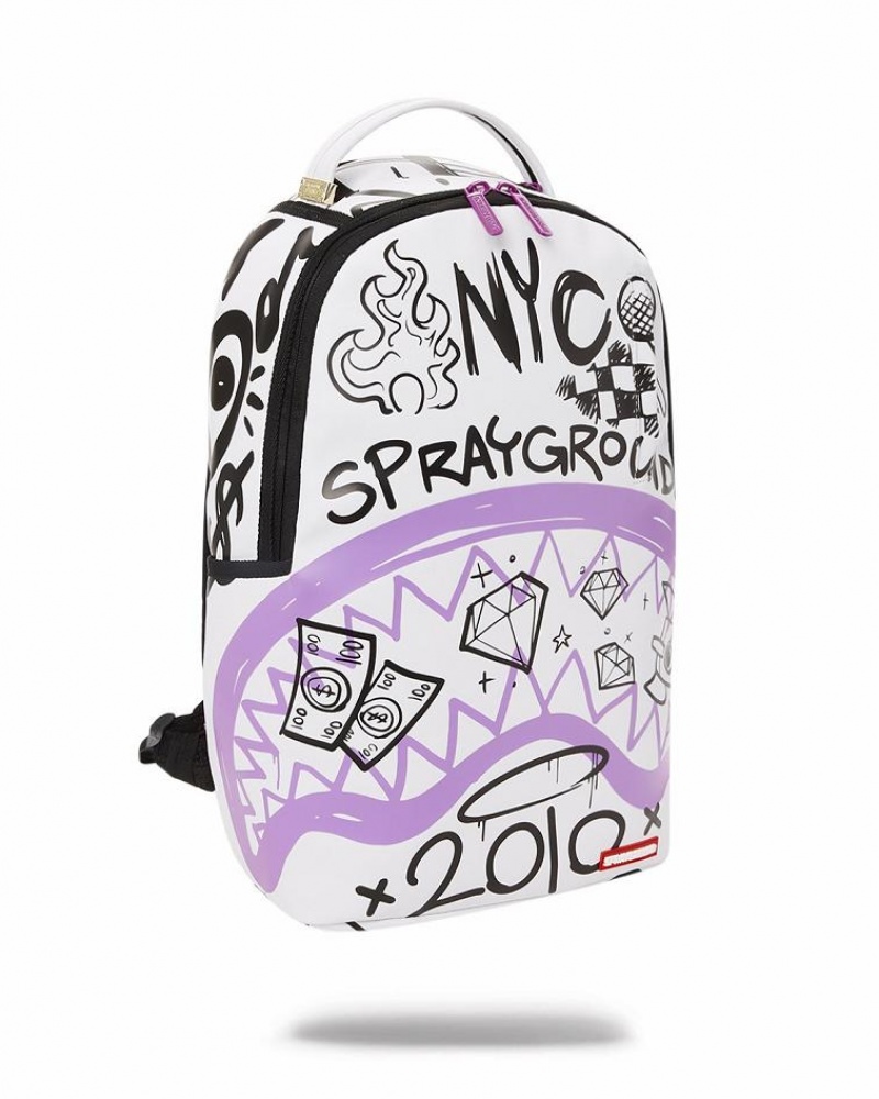 Multicolor Men's Sprayground Remember Where You Came From Backpacks | KHRA65987