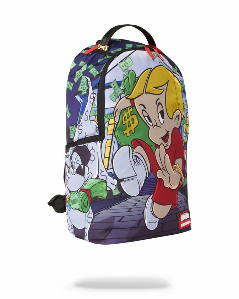 Multicolor Men's Sprayground Richie Rich Backpacks | ITHG08317