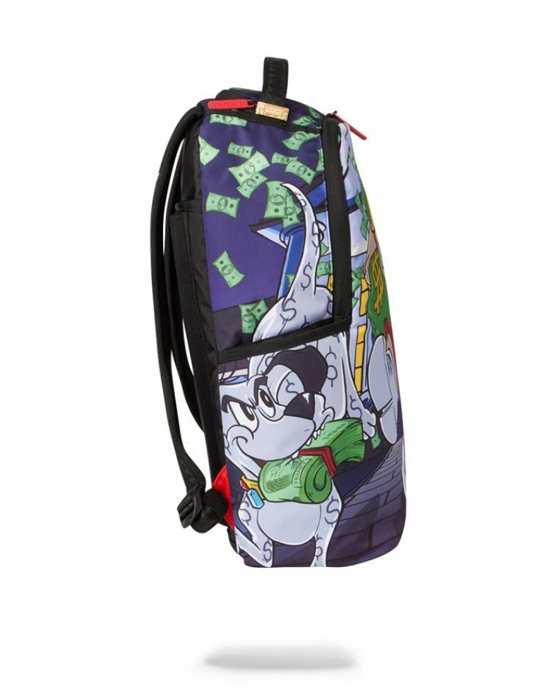 Multicolor Men's Sprayground Richie Rich Backpacks | ITHG08317