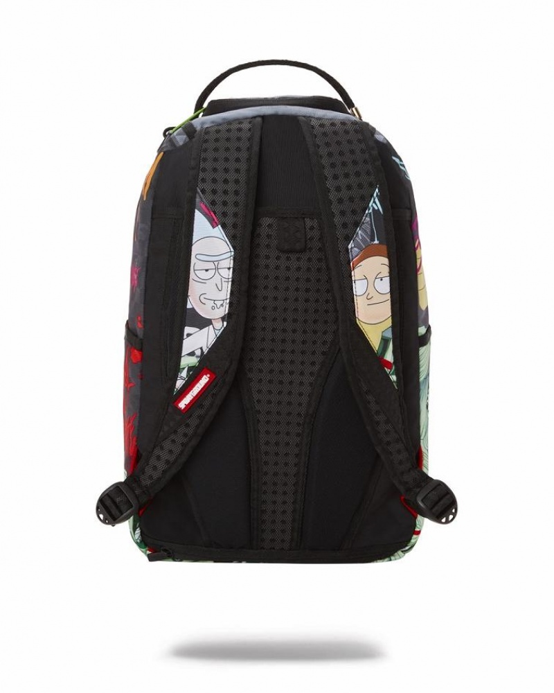 Multicolor Men's Sprayground Rick And Morty Backpacks | DIKV18563