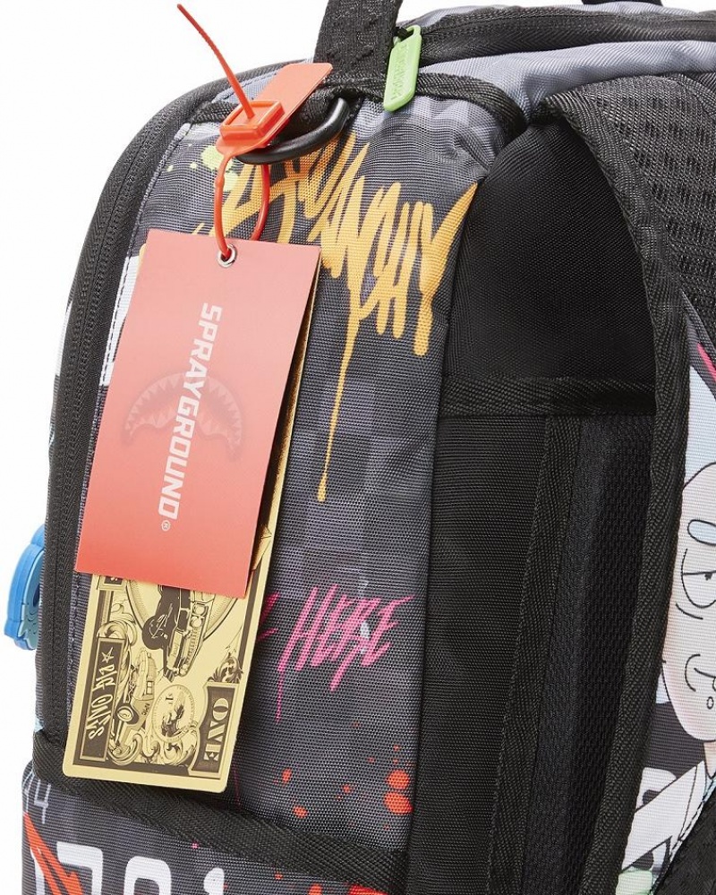 Multicolor Men's Sprayground Rick And Morty Backpacks | DIKV18563