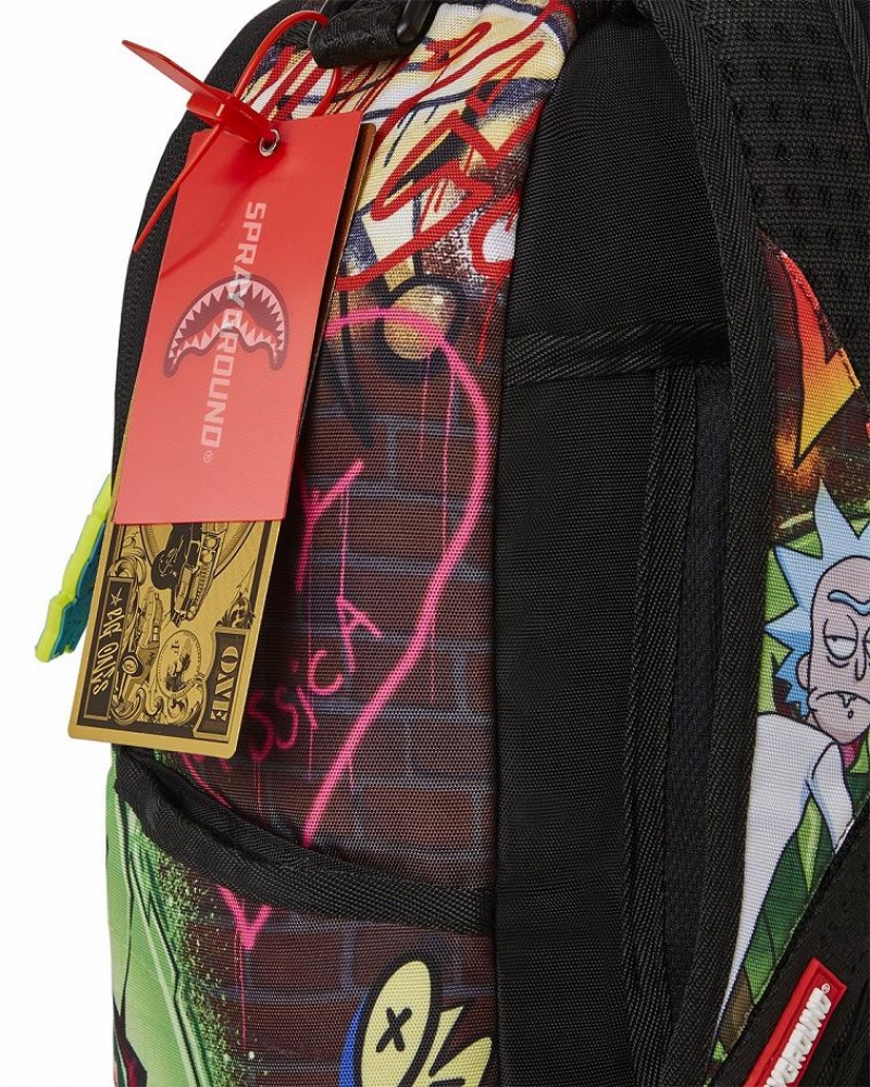 Multicolor Men's Sprayground Rick And Morty Backpacks | YCDU40351