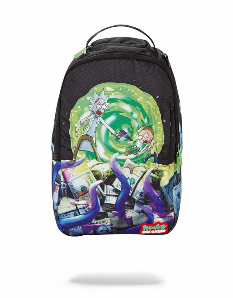 Multicolor Men\'s Sprayground Rick & Morty Backpacks | KWTL68537