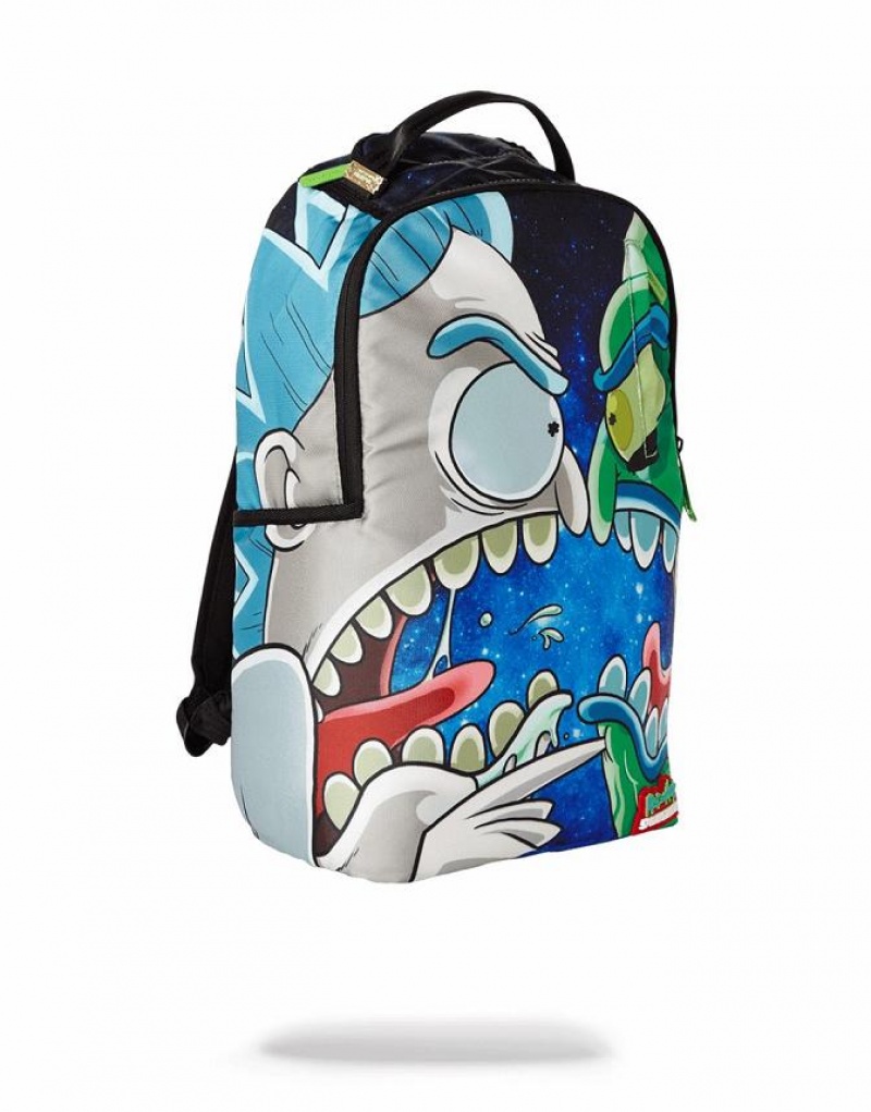 Multicolor Men's Sprayground Rick & Morty Backpacks | REIF43789