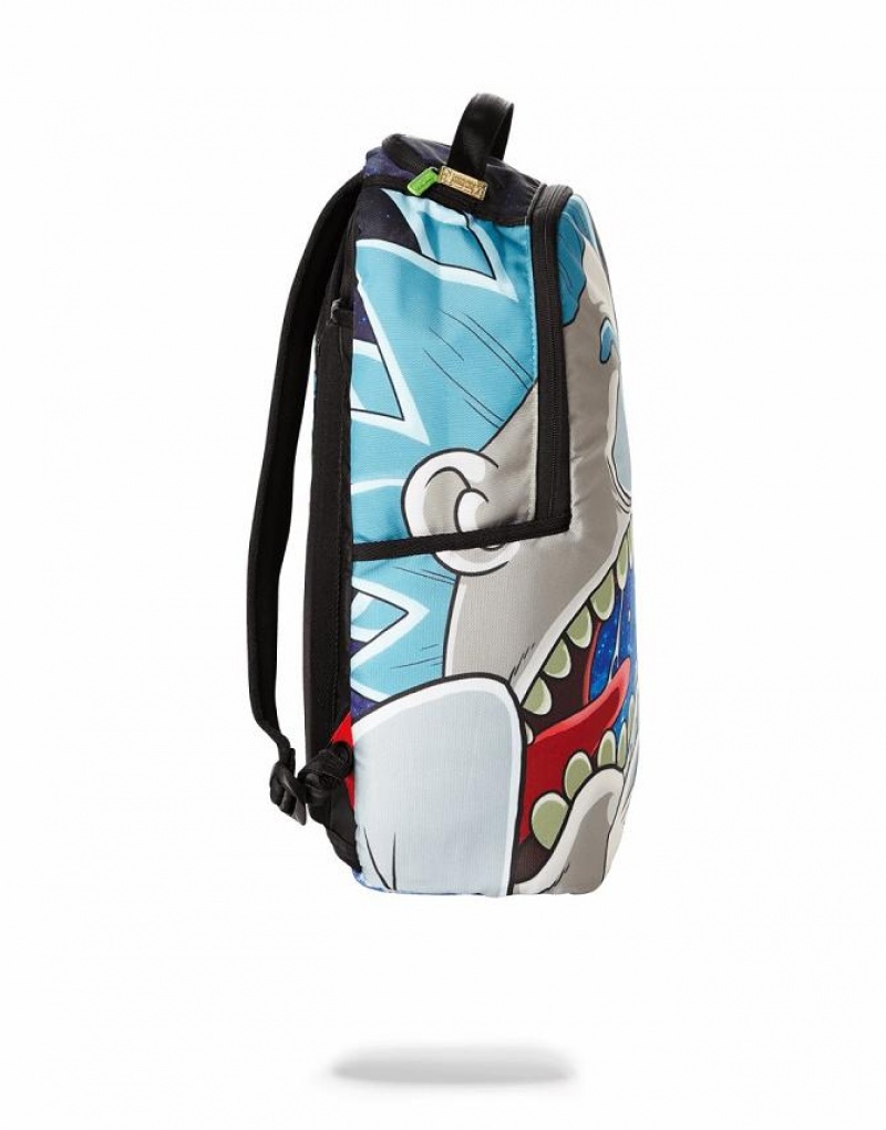 Multicolor Men's Sprayground Rick & Morty Backpacks | REIF43789