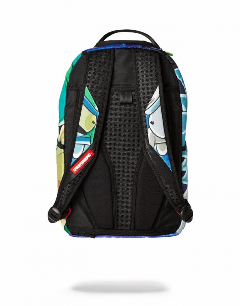 Multicolor Men's Sprayground Rick & Morty Backpacks | REIF43789