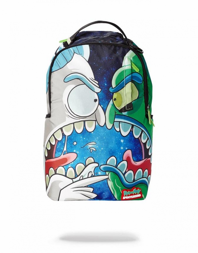 Multicolor Men\'s Sprayground Rick & Morty Backpacks | REIF43789