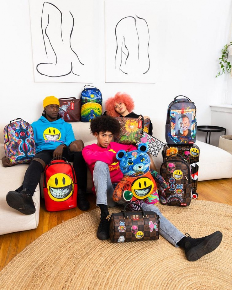 Multicolor Men's Sprayground Ron English Backpacks | PCFQ56197