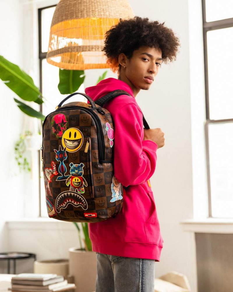 Multicolor Men's Sprayground Ron English Backpacks | SKIB96107