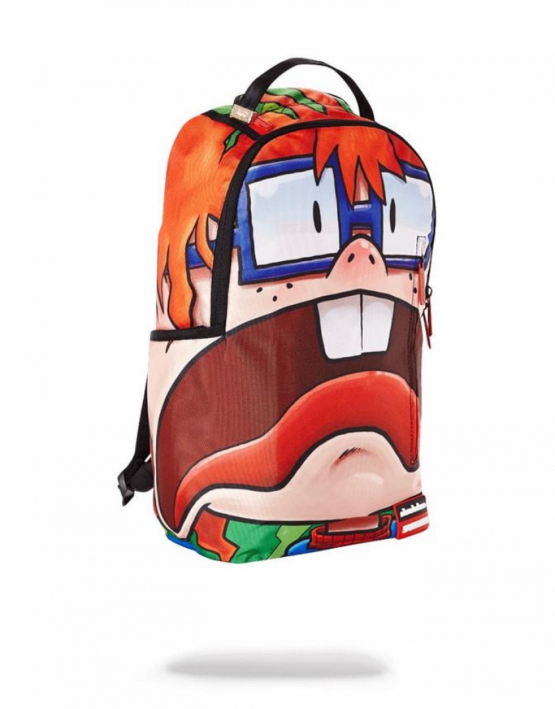 Multicolor Men's Sprayground Rugrats Chucky Shark Backpacks | FGWL08954