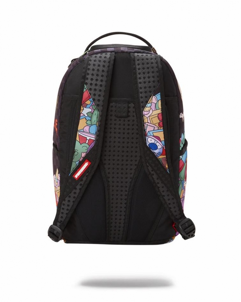 Multicolor Men's Sprayground Rugrats Mashup Backpacks | EWGU01265