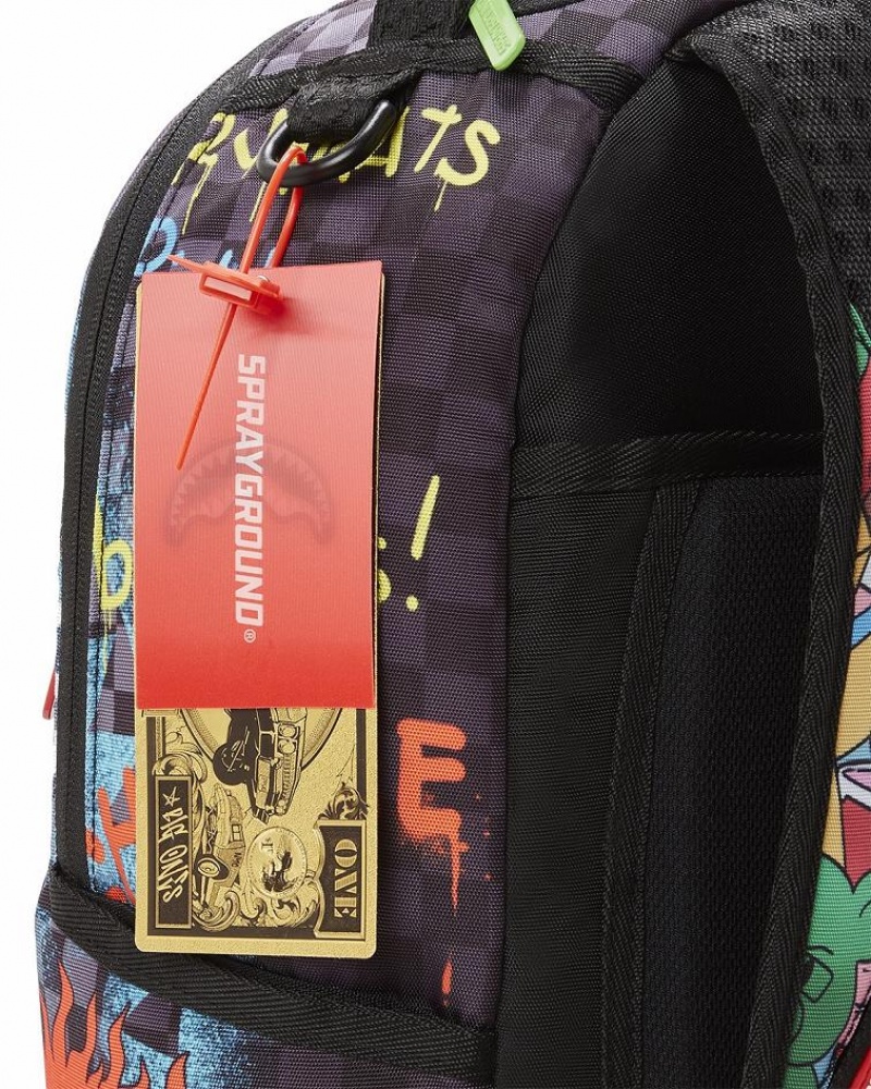 Multicolor Men's Sprayground Rugrats Mashup Backpacks | EWGU01265