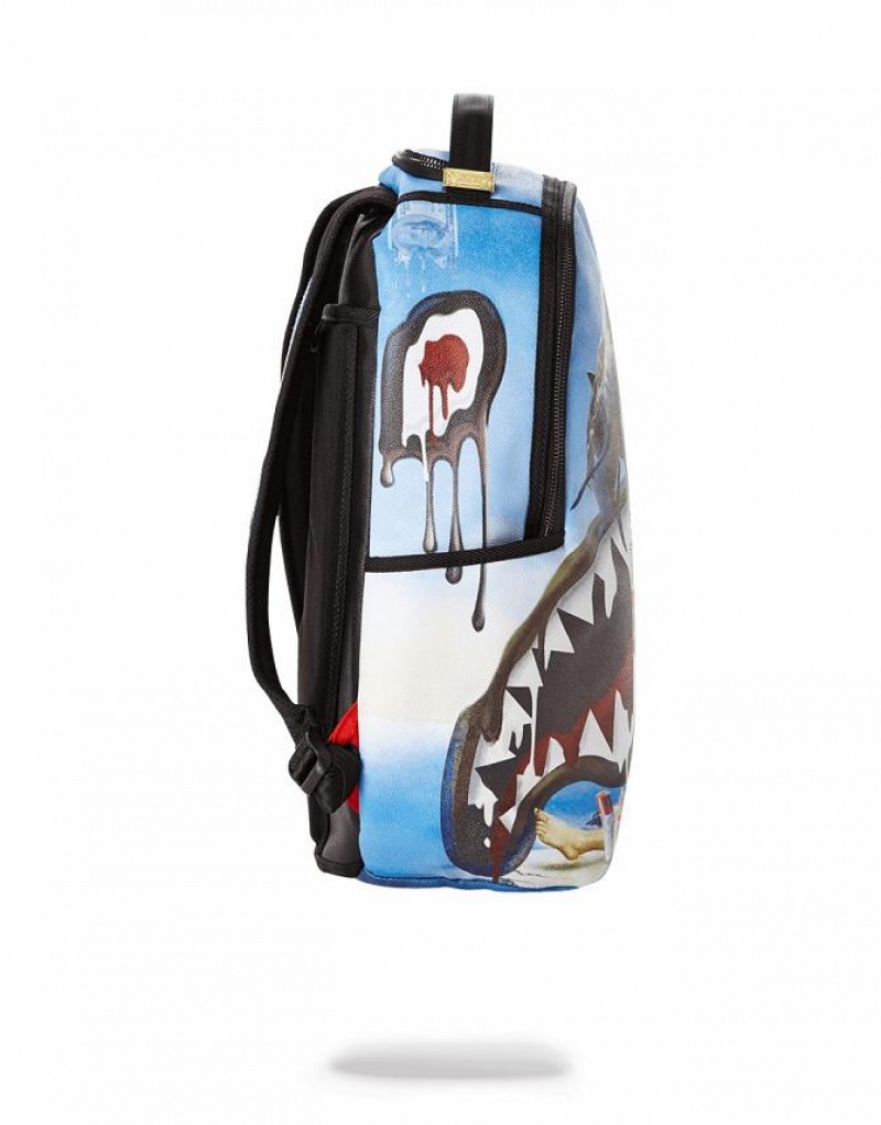 Multicolor Men's Sprayground Salvador Sharky Backpacks | NDRK06129