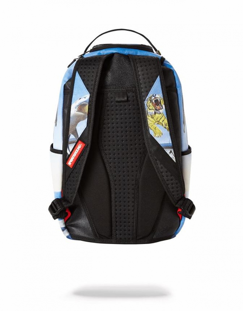 Multicolor Men's Sprayground Salvador Sharky Backpacks | NDRK06129